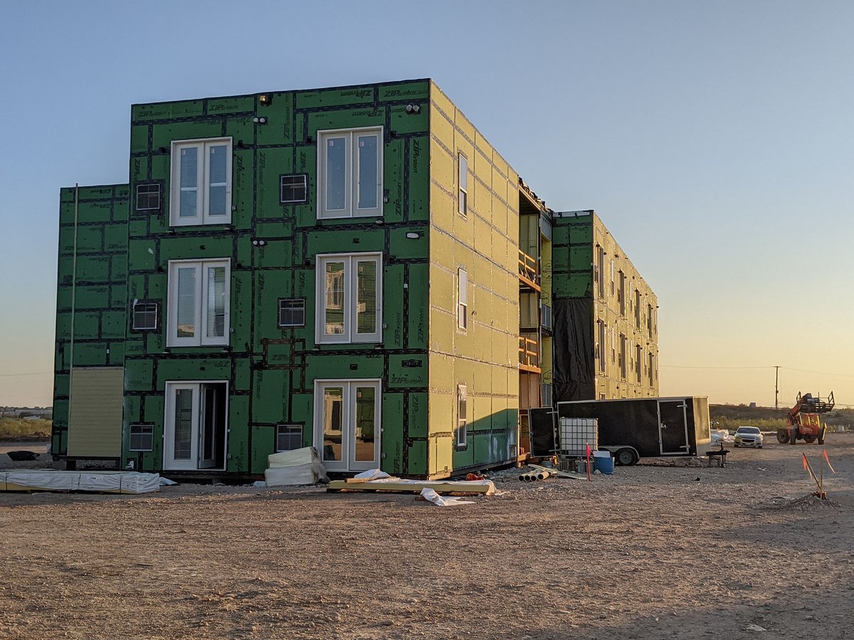Base4_aec's tweet photo. Here's a great shot of the upcoming modular development in Midland, TX. Stay tuned for more. #modularconstruction #modular #construction #ZModular https://t.co/1EK4TpdwCV