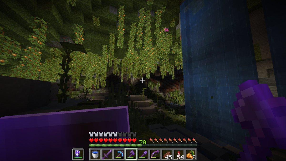 lawlessredacted's tweet photo. This update is so stunning. It's MAGICAL. Falling suddenly through a lush cave, catching yourself with your elytra, seeing all the flowers an vines and poofs of spores in your face. β€οΈ #Minecraft #minecraftupdate Minecraft 1.18 #minecraftscreenshots https://t.co/L7Cij3l1uE