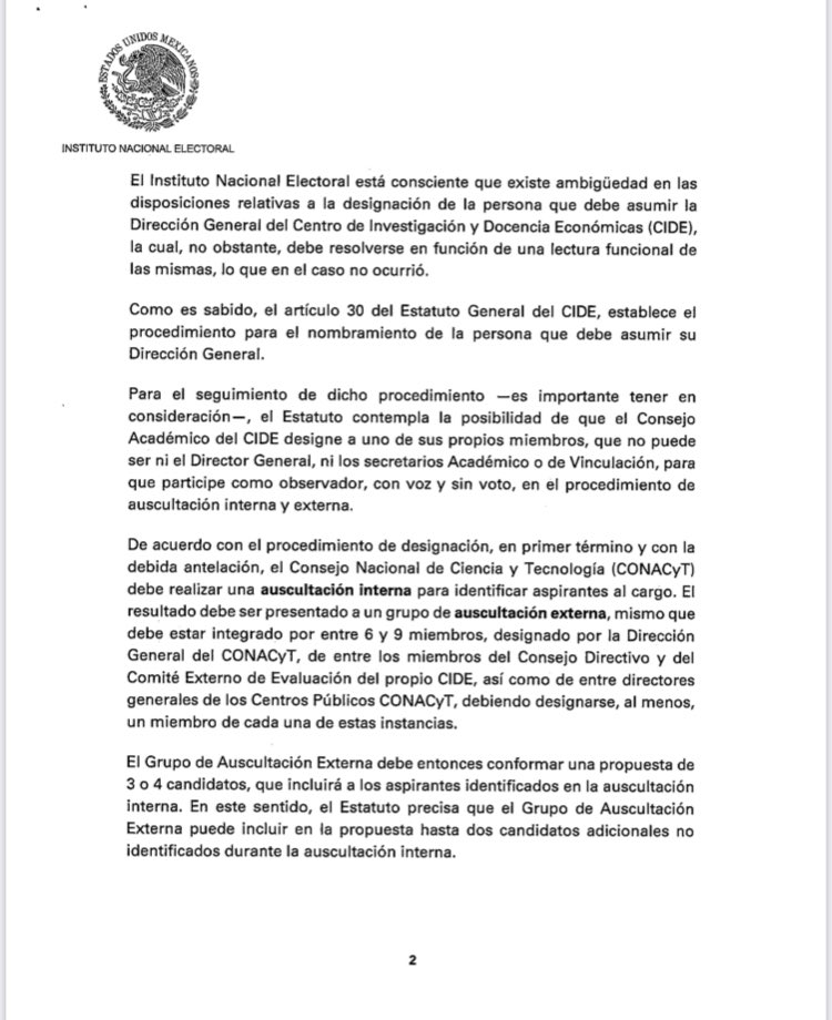 lorenzocordovav's tweet photo. Como demócrata convencido y como académico, respaldo el posicionamiento que hizo el Secretario Ejecutivo del @INEMexico en el Consejo Directivo del @CIDE_MX  en contra del procedimiento de formalización del nombramiento de su nuevo director general. https://t.co/SybOVVFvNc