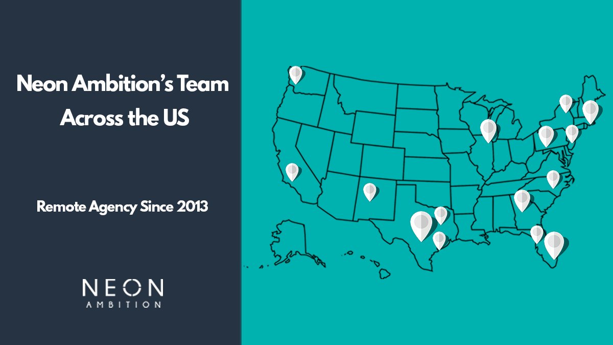NeonAmbition's tweet photo. We hire the best talent, not the closest. Our combined years of experience means our team is likely more experienced — top to bottom — than most agencies, and better positioned to help you reach your goals faster. https://t.co/IuYd3qiaEV