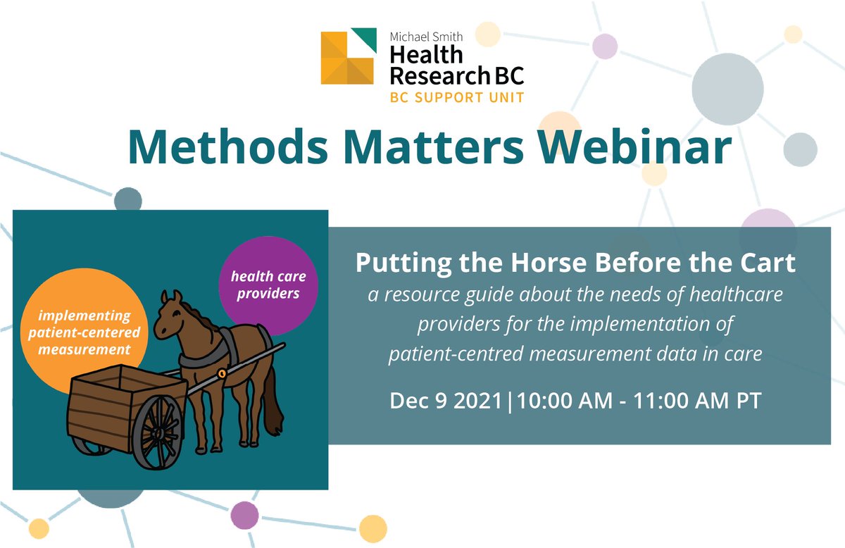 BCSUPPORTUnit's tweet photo. Patient-centered measures in care: what are providers' experiences? How can decision makers help?

In the Dec 9 #MethodsMatters webinar, Angela Wolff will discuss a resource guide to answer these Qs &amp; barriers / facilitators to implementation. 

Register:
https://t.co/f3e88V1oL9 https://t.co/4ZJ1LTBVUG