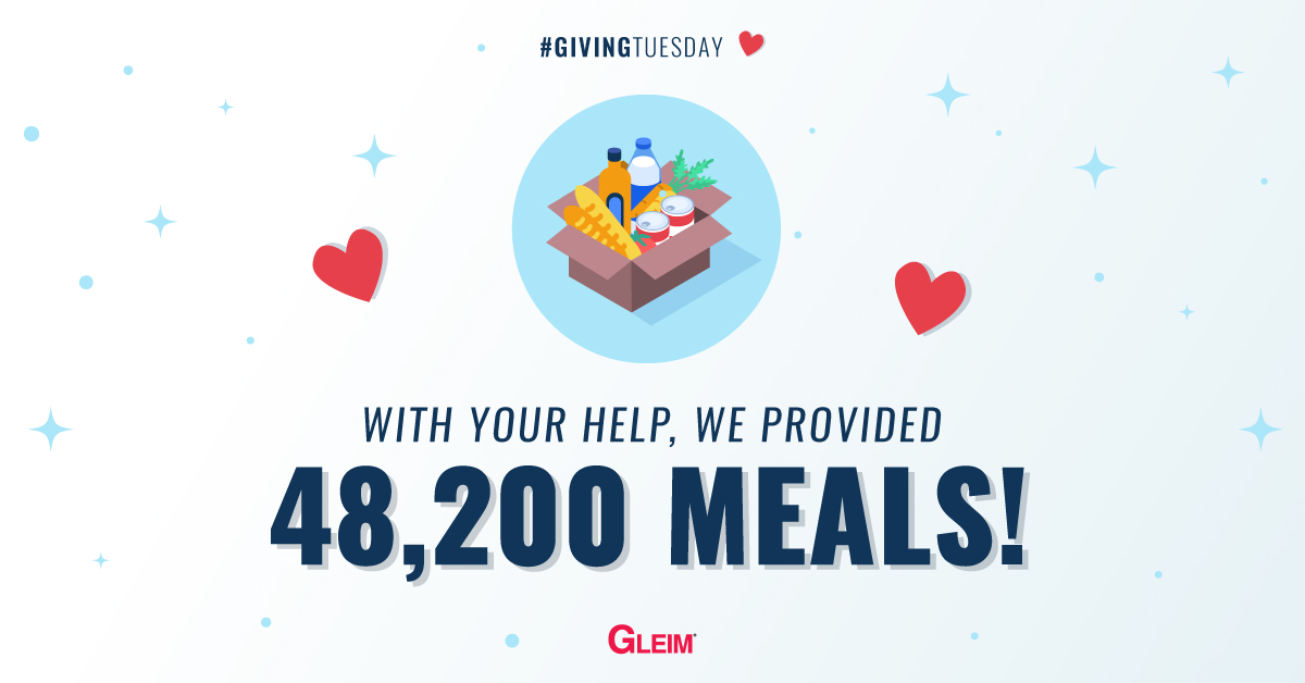 Gleim CPA Review (@gleimcpareview) on Twitter photo In celebration of #GivingTuesday, we want to say thank you to everyone who participated in our November Giving Back campaign. Together we were able to provide over 48,200 meals for hungry families this holiday season. <a href="/BOTMfoodbank/">Bread of the Mighty</a> In celebration of #GivingTuesday, we want to say thank you to everyone who participated in our November Giving Back campaign. Together we were able to provide over 48,200 meals for hungry families this holiday season. <a href="/BOTMfoodbank/">Bread of the Mighty</a>