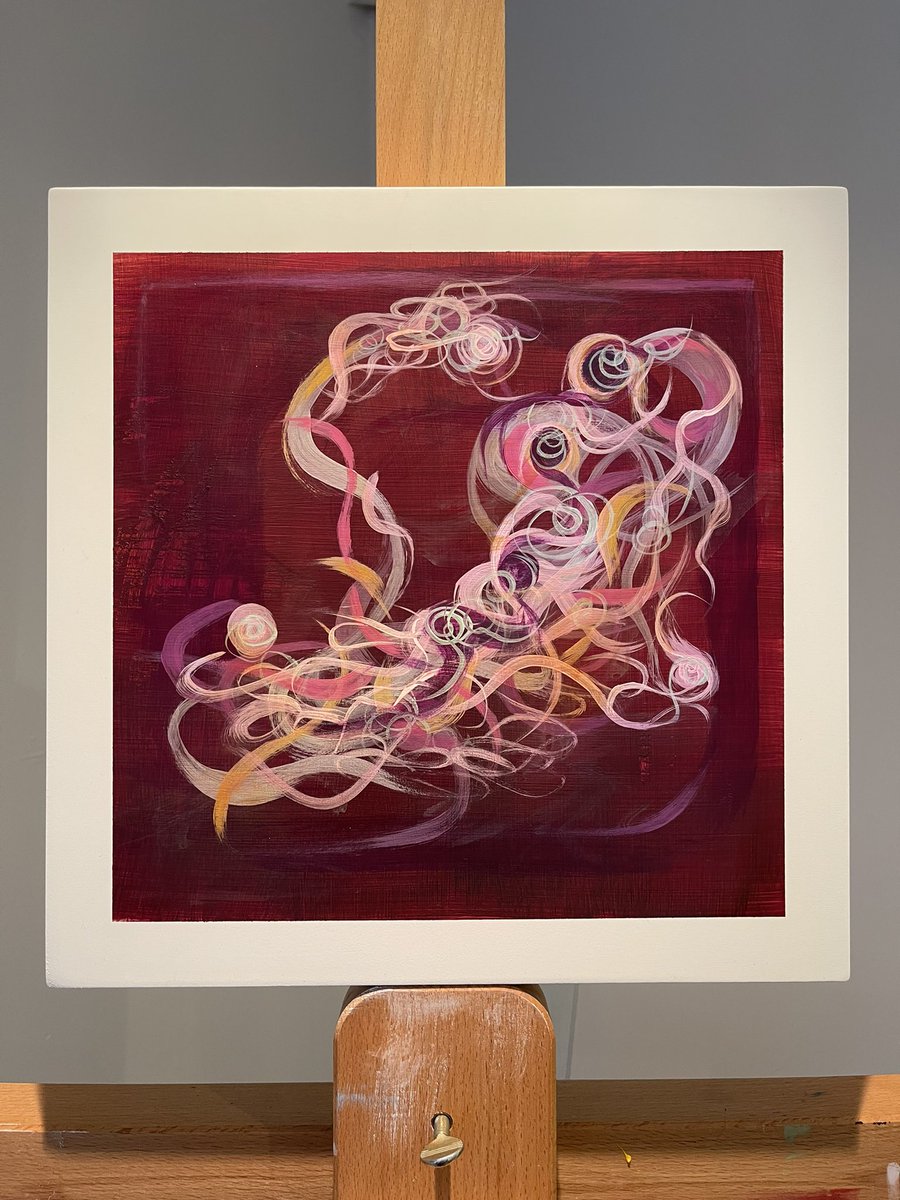 KirstyM_Art's tweet image. Good Evening Twitter: Tarantella from The Nutcracker by Tchaikovsky. This one is so swirly 😊30x30cm acrylic on cradled board. #tchaikovsky #thenutcracker #musicasart #ballet #balletmusic #balletart #kirstymathesonart #artreels #artistsoninstagram #scottishartist