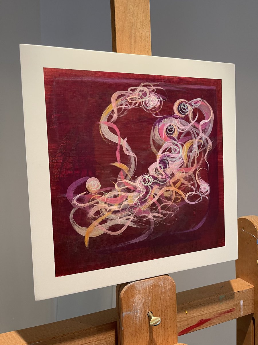 KirstyM_Art's tweet image. Good Evening Twitter: Tarantella from The Nutcracker by Tchaikovsky. This one is so swirly 😊30x30cm acrylic on cradled board. #tchaikovsky #thenutcracker #musicasart #ballet #balletmusic #balletart #kirstymathesonart #artreels #artistsoninstagram #scottishartist