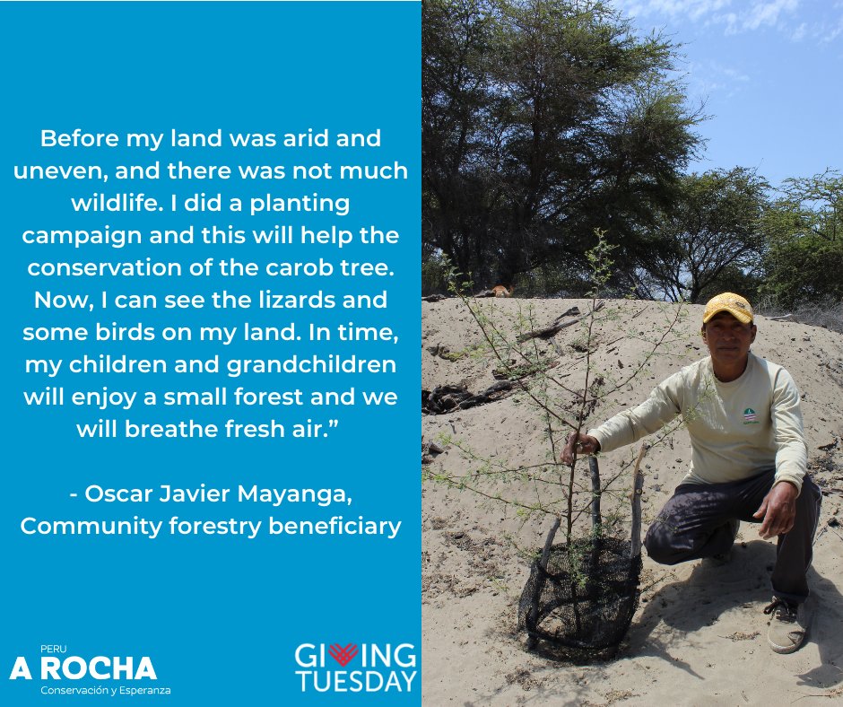 Happy #GivingTuesday! Join the global movement of generosity, to help local communities and people, like Oscar, restore the threatened dry forest in La Libertad, donate now: globalgiving.org/projects/help-…