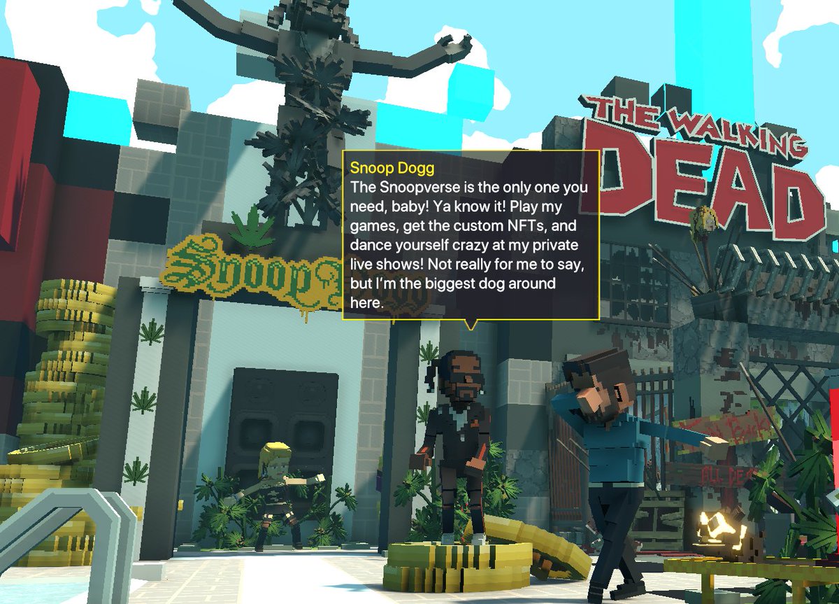 BGravklev's tweet photo. @TheSandboxGame @SnoopDogg Vibing with my man https://t.co/3elUuK0WOx