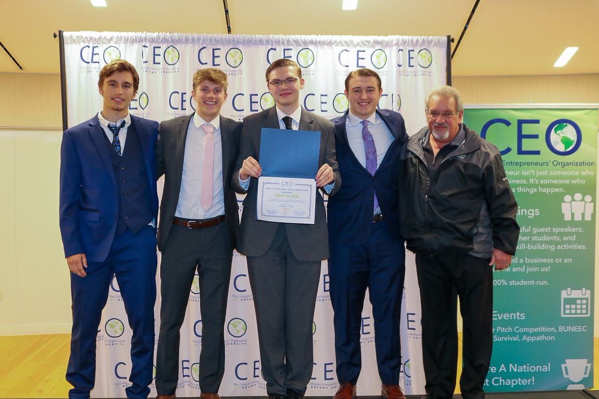 BryantCEO's tweet photo. Congratulations to the top 3 winning teams of our semi-annual Global Pitch Competition!

Hundreds of first-year students worked in teams to develop a company aimed at solving a global problem in reference to the 17 UN Sustainable Development Goals. Great job to everyone!💡 https://t.co/fNqmY8N1EQ