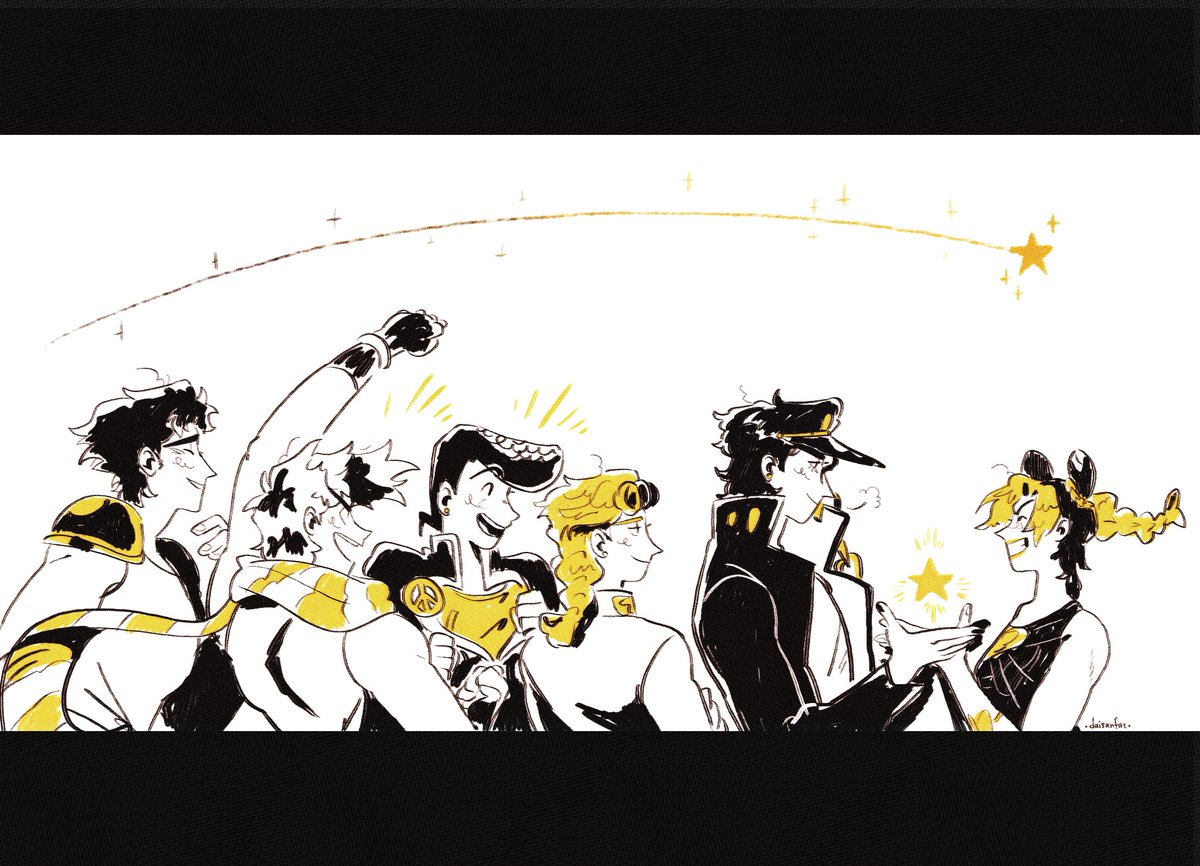 s4nf4r's tweet photo. #jjba

заходят в бар самые лучшие жожо, а бармен им говорит: "джонатан, джозеф, джотаро, джоске, джорно, джолин - вам напитки за счёт заведения" https://t.co/vx454UBTwq
