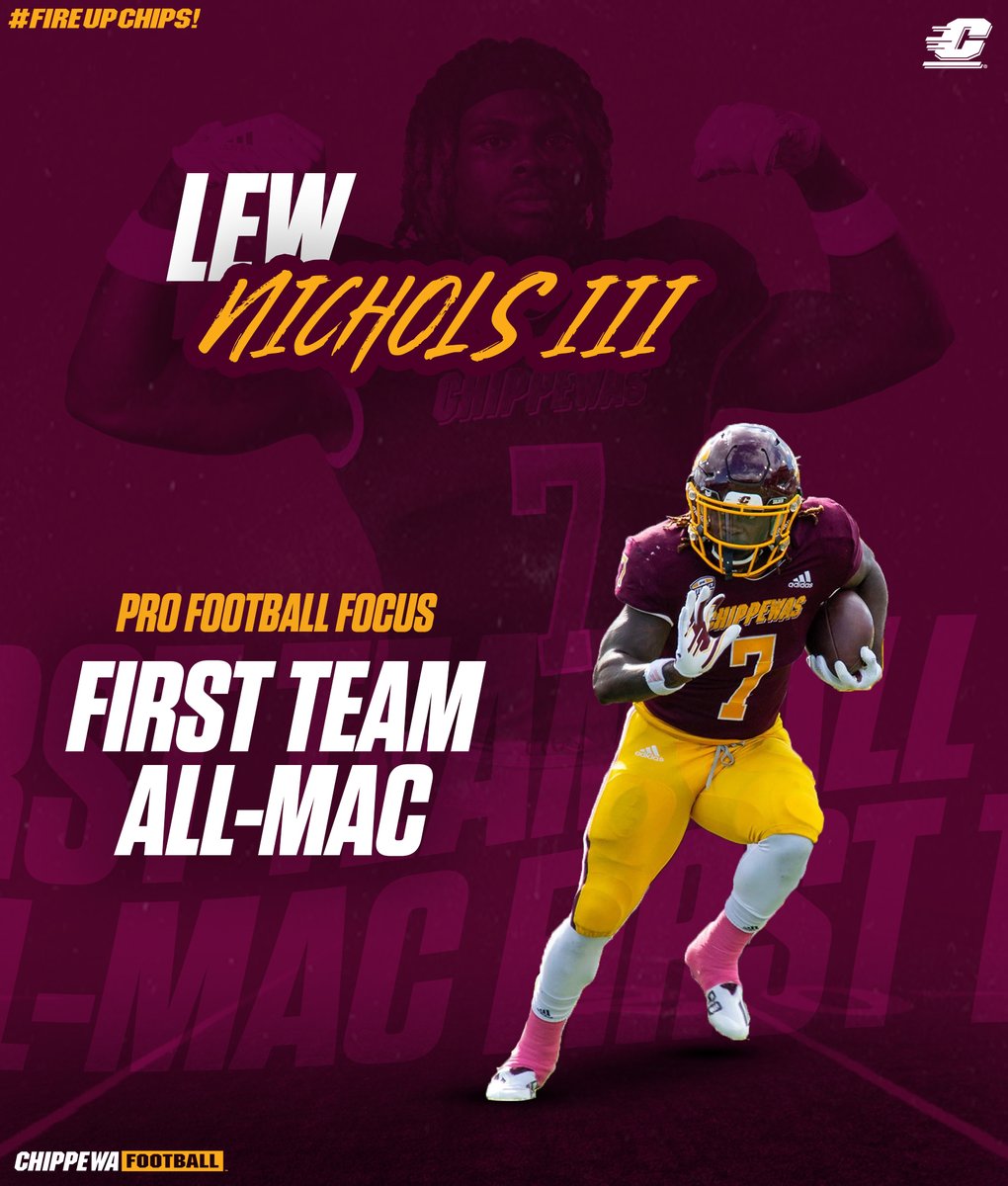 CMU_Football's tweet photo. CMU had 11 players recognized on the Pro Football Focus All-MAC Team.

Full Release => https://t.co/iZcwqZEDby

#FireUpChips 🔥⬆️ 🏈 https://t.co/a9x3Ak1Jf3