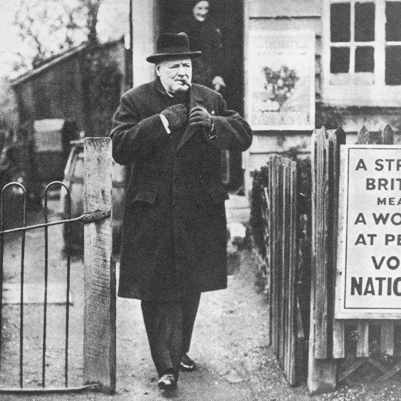 HISTORY's tweet photo. Winston Leonard Spencer Churchill , the British leader who guided Great Britain and the Allies through World War II, was born on #ThisDayInHistory in 1874. Though he was born into a life of privilege, he dedicated himself to public service.