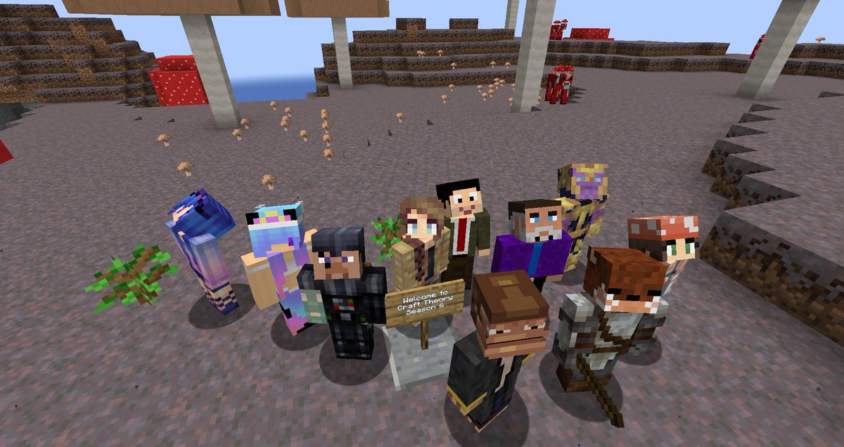 crafttheoryMC's tweet photo. So it begins..... First day of season 6. Everyone is pumped and off gathering! 
#CraftTheoryMC #Minecraft https://t.co/bLt8Pdh0G0