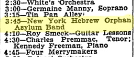 Researching NYC radio schedules in 1930 (no reason 😉) and look what I found on an April afternoon on WOR! #HiddenPalace