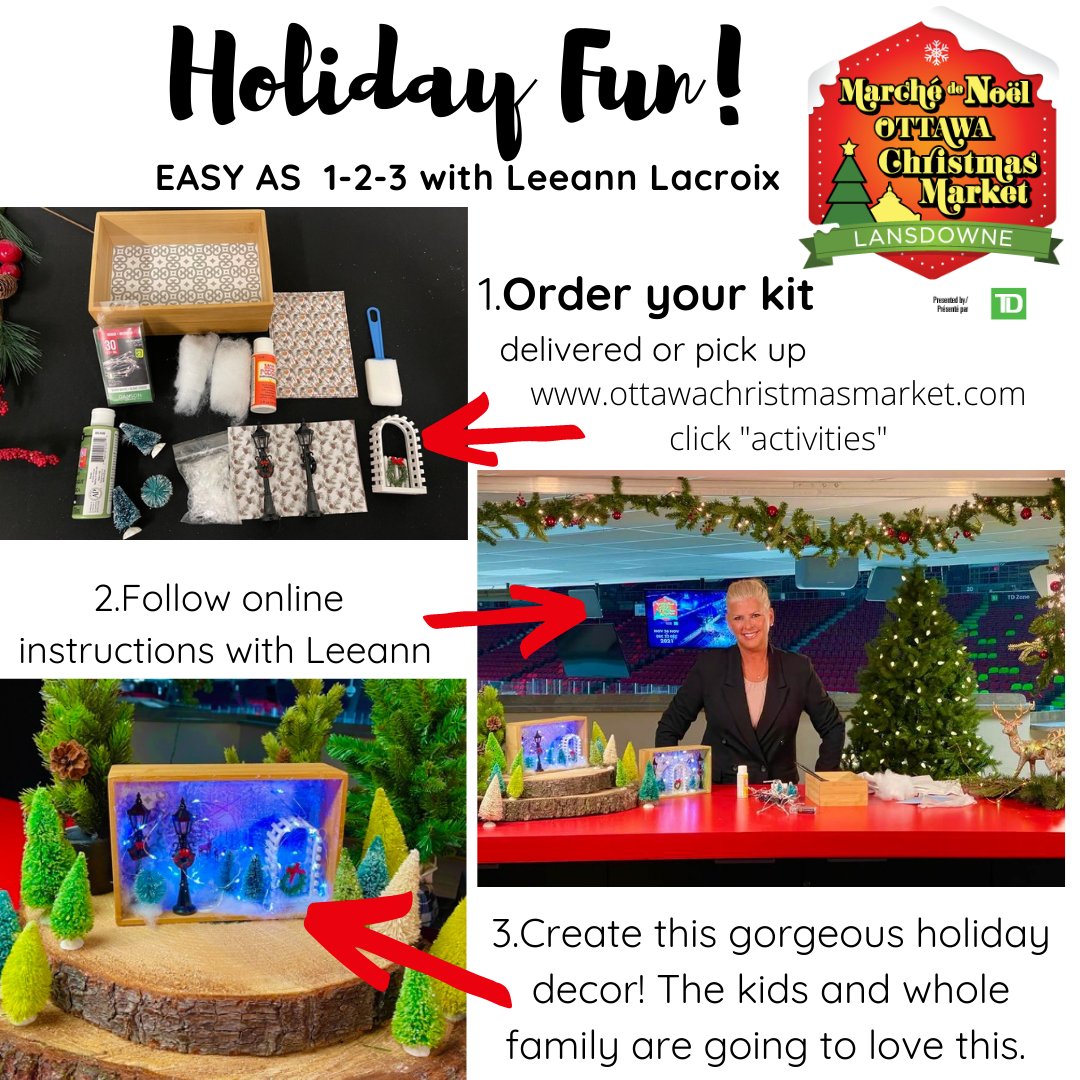 ORDERING is as easy as 1-2-3!
Can't make it to the @OttawaChristmasMarket ? 
No problem. Virtual Opportunity to create something beautiful online with <a href="/leeannlacroix/">Lee-Ann Lacroix</a> 
Purchase one of four different kits
ottawachristmasmarket.com
#Shoplocal @CTVOttMornLive @mattskubeCTV