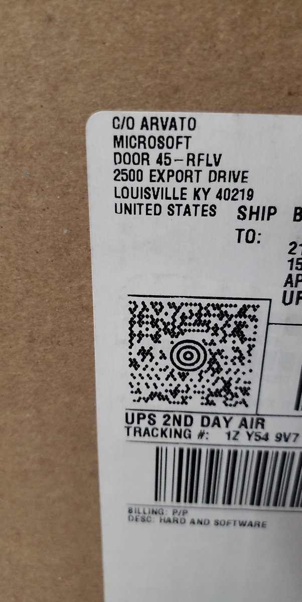 bsyoung3813's tweet photo. Really @Microsoft ?! My Xbox arrived in a box "held together" by one piece of tape, half open, and corner busted. Shipped UPS 2nd day air...looks like it was dropped from the plane onto my porch. Not acceptable, especially for the price! https://t.co/JGenJDPum3