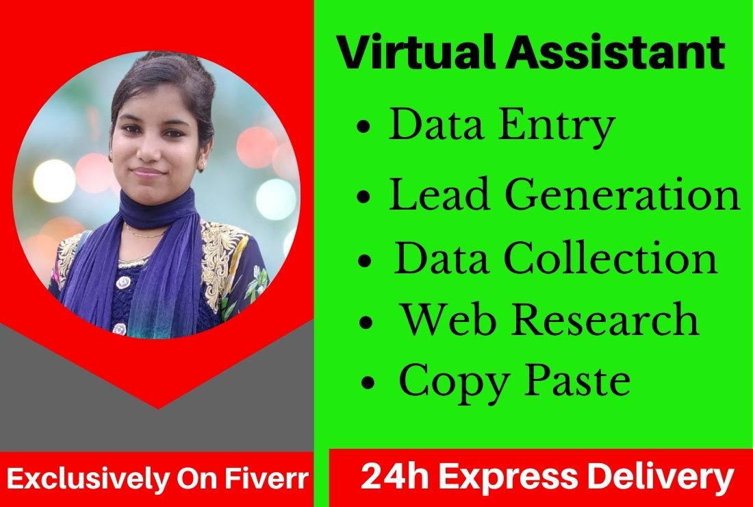BipasaAktar's tweet photo. I will be your professional virtual assistant for data entry, data collecting, lead generation, web research.
More details/Order now: https://t.co/n5uckDXuOf

#webresearch #dataentry #exceldataentry #datacollection #copypaste #leadgeneration #virtualassistant #virtualassistants https://t.co/xkndF2Ue77