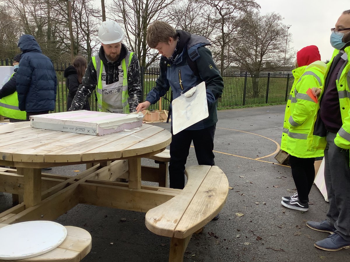 CedarbankSchool's tweet photo. Construction skills in operation this morning for our senior pupils. 
 @LoveWestLothian 
 #BAMconstruction
#lovewestlothian
#dywwestlothian
#dyw
#skillsforlearninglifeandwork https://t.co/2qiK4D9H8m