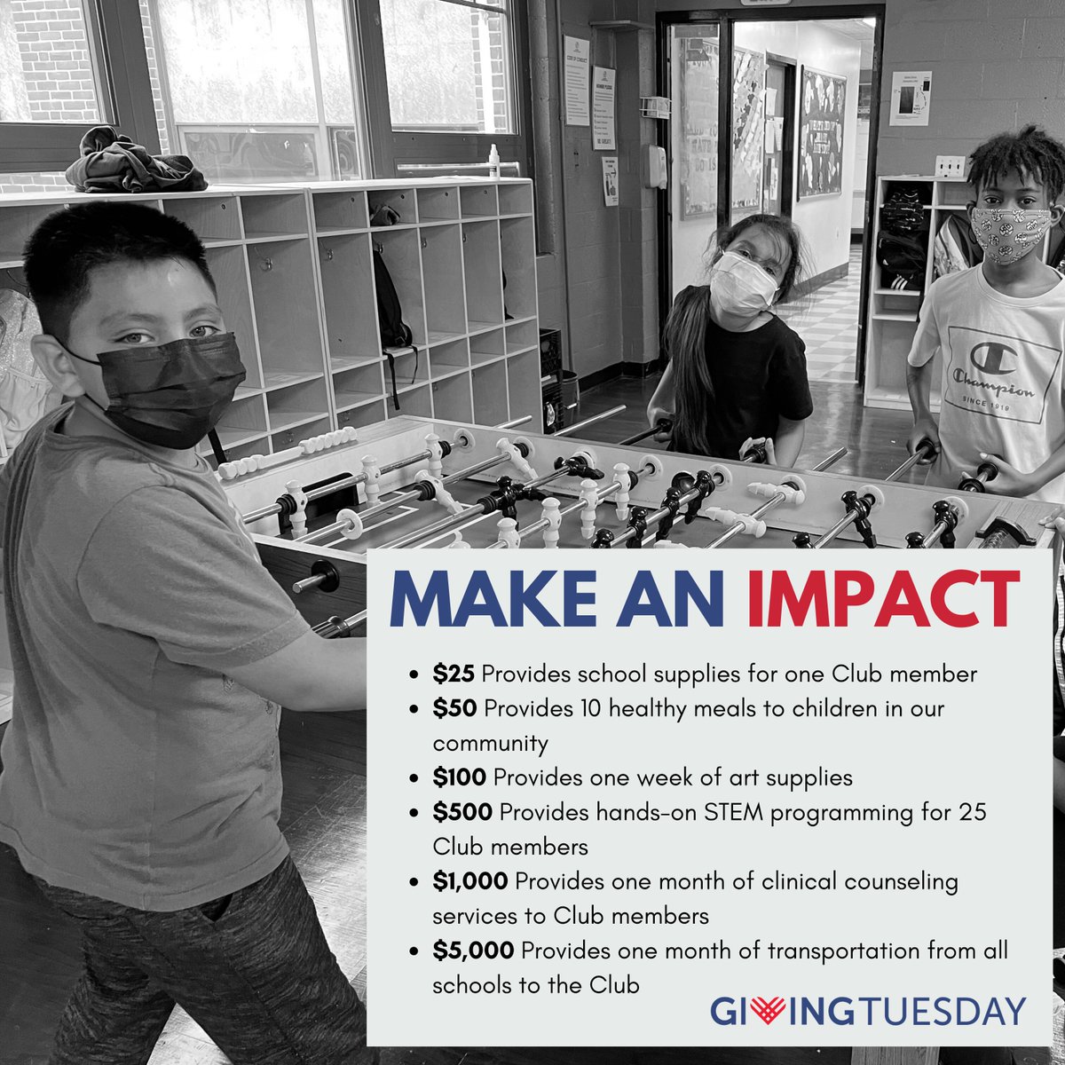 Waltham Boys & Girls Club (@walthambgc) on Twitter photo A gift of any amount to the <a href="/Walthambgc/">Waltham Boys & Girls Club</a> this #GivingTuesday will impact our <a href="/CityofWaltham/">City Of Waltham</a> youth greatly.
See how far your donation will go!
classy.org/campaign/2021-… 💕 A gift of any amount to the <a href="/Walthambgc/">Waltham Boys & Girls Club</a> this #GivingTuesday will impact our <a href="/CityofWaltham/">City Of Waltham</a> youth greatly.
See how far your donation will go!
classy.org/campaign/2021-… 💕
