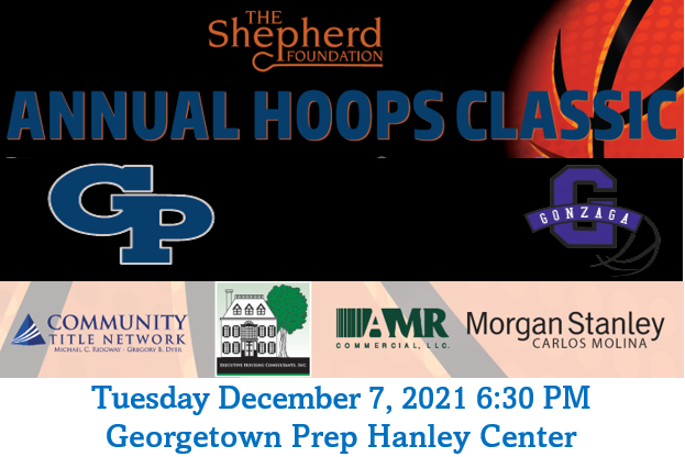 theshepherdfou1's tweet photo. HS Hoops is Back! BIG early season clash next Tuesday, 12/7 as @GonzagaHoops  visits @GPrepBasketball in the 9th Hoops Classic benefiting The Shepherd Foundation #educationiscrucial
 #changinglives  #Jesuithoops #AMDG https://t.co/4BVe1wrDCZ