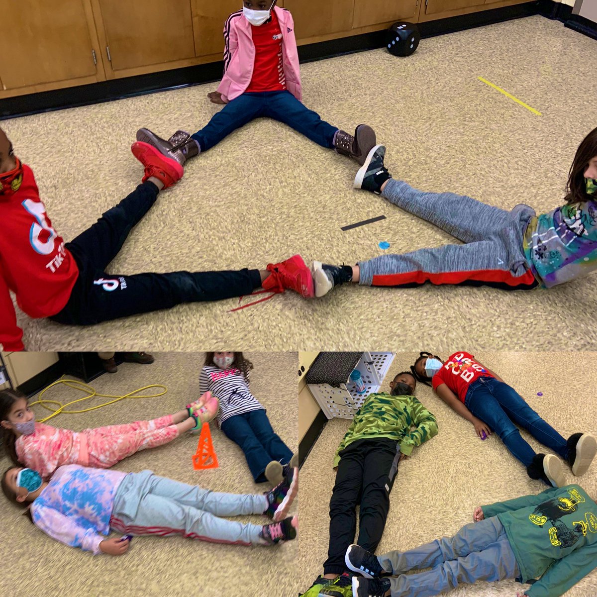 DanceChatsworth's tweet photo. Celebrating Math Spirit week @ChatsworthSch with fun shape challenges in dance! Check out the creative ways these teams made triangles!

#artsintegration #exploration #collaboration #creation #danceforeverybody @BCPSDance https://t.co/pPvApGTXNt