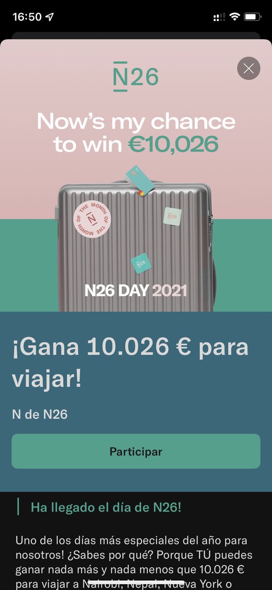 AlexSerranoAndr's tweet photo. @N26 me encantaría ganar el sorteo, y me gustaría viajar a Nicaragua, ya que nunca he estado en América. #iN26 https://t.co/XnEALik8wM