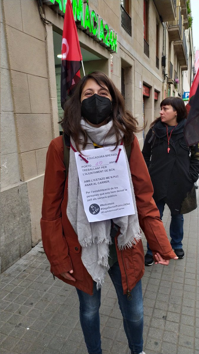 ElviraGaleano2's tweet photo. Vull dedicar una especial menció a totes les dones interines del sector public #VagaSectorPublic30Nov 
Ja que som les més afectades pel #Icetazo Precarització al sector public de totes les Administracions. Sigui Gencat com local. Totes juntes #LesQueHiSomEnsQuedem https://t.co/Iy7a7Wz3l3