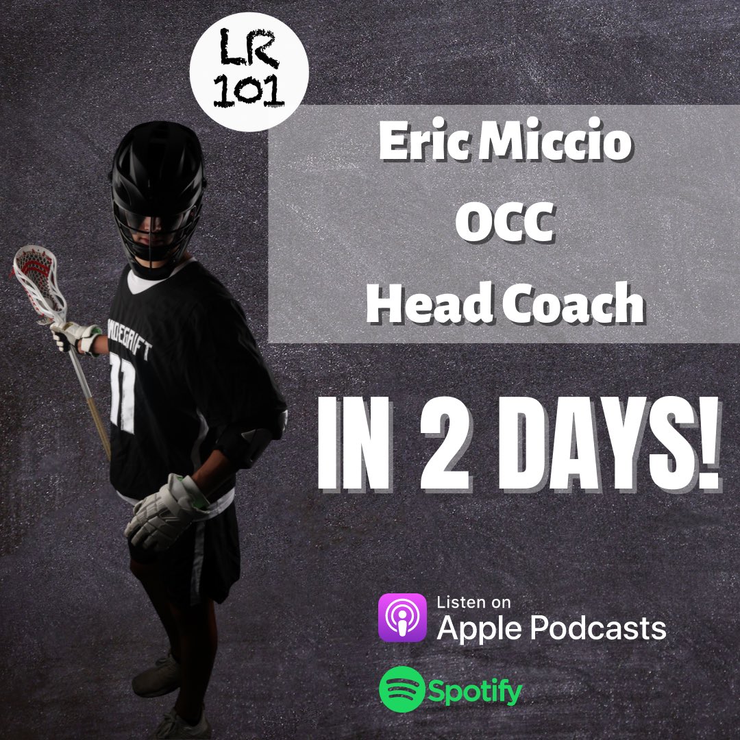 WE ARE BACK! 

➡️ Tune in📱on Thursday, December 2nd as Luke talks🗣with Head Coach @coach_miccio of Onondaga Community College Men’s Lacrosse‼️🥍
<a href="/OCCLACROSSE/">Onondaga CC Lacrosse</a> 
#LR101