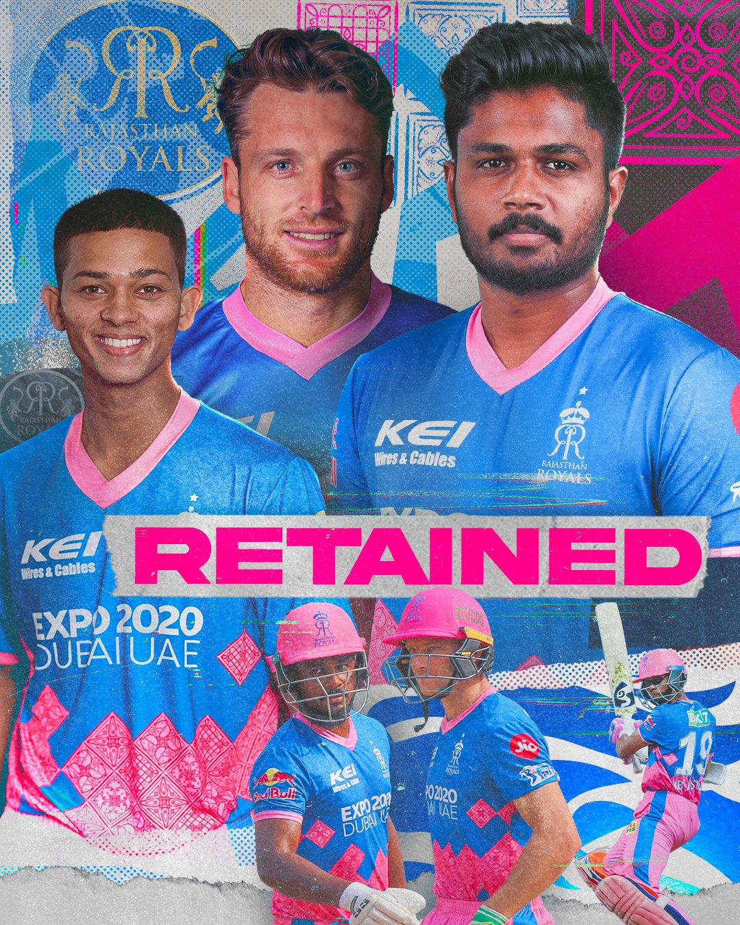 Rajasthan Royals on Twitter: "Presenting ➡️ The first three Royals of  #IPL2022. 👊🏼 #RoyalsFamily | @IamSanjuSamson | @josbuttler | @yashasvi_j  https://t.co/CrCGqWviwj" / Twitter