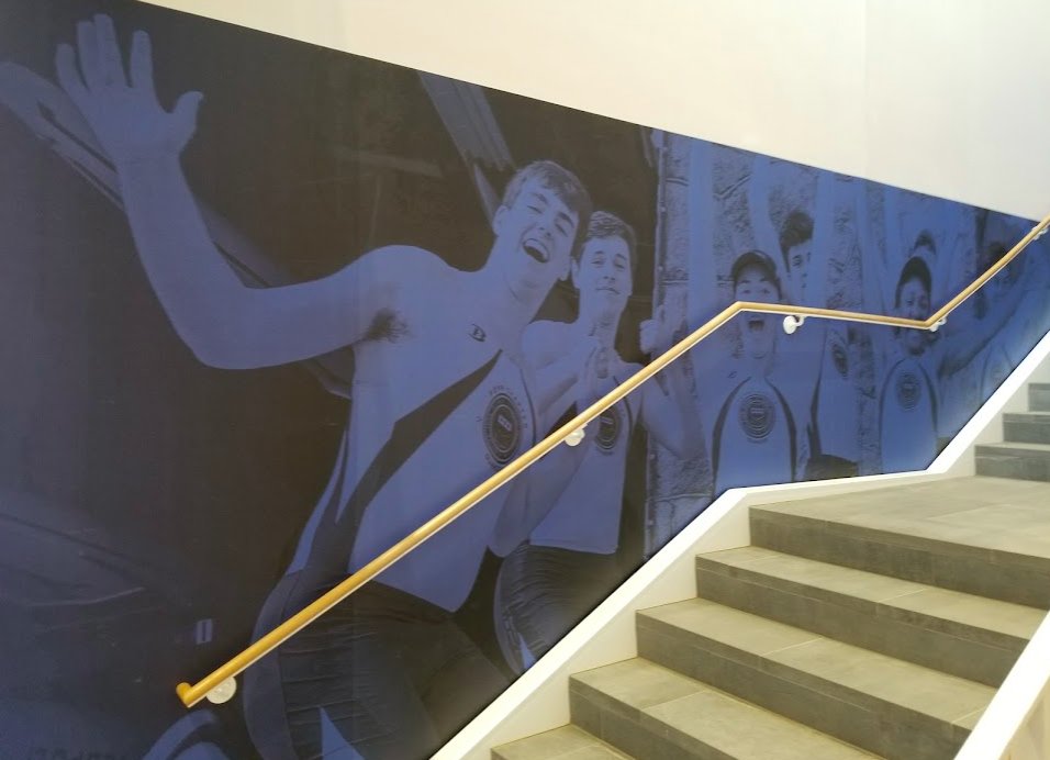 pennchartercrew's tweet photo. A loving shoutout to OPC '19 rowers in this Graham Center hallway wall photo! https://t.co/e3mTZFU4Ix