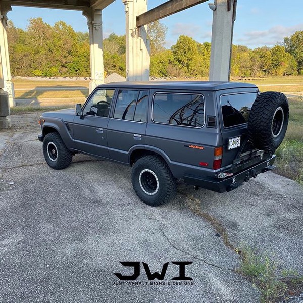 ffellers's tweet photo. #colorchangewrap on the #toyota #landcruiser in @ORAFOL_Americas 970RA Matte Anthracite Metallic vinyl. Thanks Just Wrap It Signs and Designs, Joplin, MO. https://t.co/akaoxbVfxB