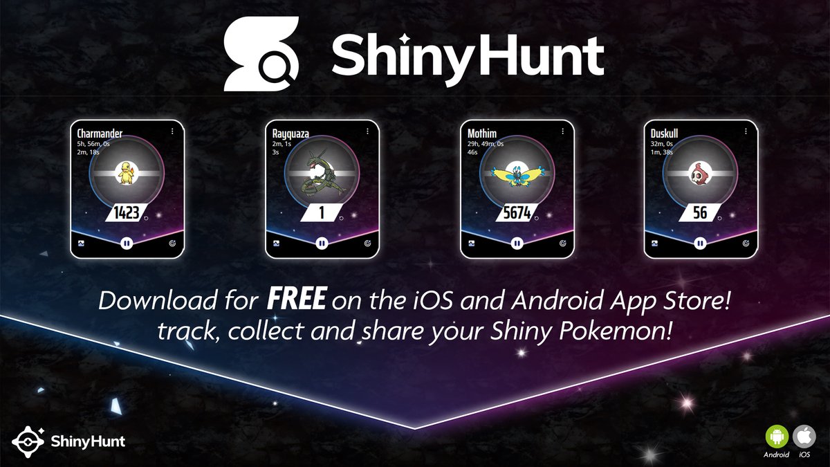 aDrive_tK's tweet image. Introducing ShinyHunt.com!

A free iOS and Android app (and website) you can use to track your encounters, save your Shiny collection and much more!

Download for FREE today on iOS and Android:
iOS: apps.apple.com/app/shinyhunt-…
Android: play.google.com/store/apps/det…

RT!✨