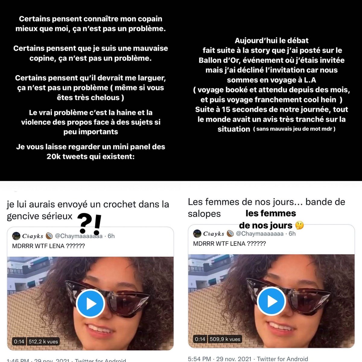 eboqueenstar's tweet photo. Les story de @lenasituations tout mon soutien à vomir se genre de propos envers Lena !!! Encore heureux qu’elle a des amis pour la soutenir comme @Nabilla 💕 https://t.co/XRbvf3J6VR