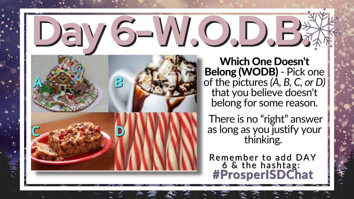 mrsjacksonELAR's tweet photo. Day 6 of the 12 Days of Twitter: Pick one of the images below and tell which one doesn't belong and why. 

Remember to start your tweet with Day 6 and add #ProsperISDchat https://t.co/B1QH7uP1dx
