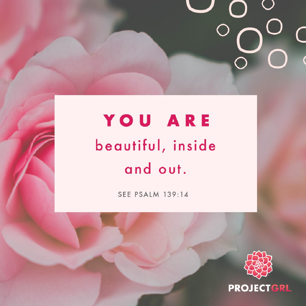 JoyceMeyer's tweet photo. A little reminder for our friends!
•
I praise you because I am fearfully and wonderfully made; your works are wonderful, I know that full well. -Psalm 139:14 (NIV)
•
#ProjectGRL https://t.co/cs5F7GAXtm