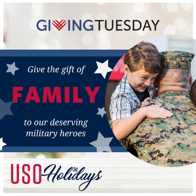 The USO ensures service members stay connected to the people they love and fight for. We are committed to helping service members maintain strong connections with their families. Support our USO programs by donating this #GivingTuesday at bobhope.uso.org. #BeTheForce