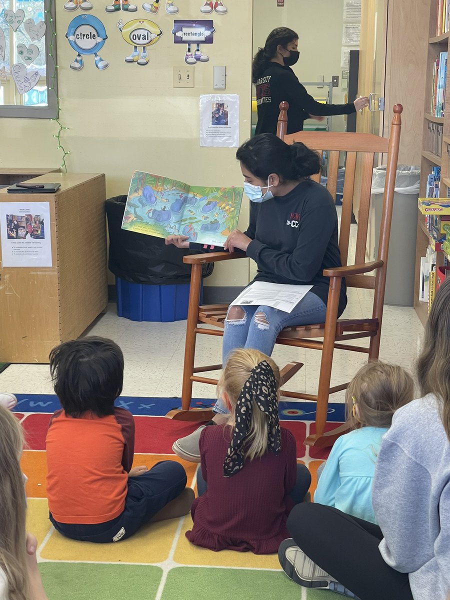 NCHSPreschool's tweet photo. Identifying site words during a story lesson with Ms Shriya #jungleweek #bebold203 @NCHSOFFICIAL @NCHSRedhawksCTE https://t.co/56xBP3LDo1