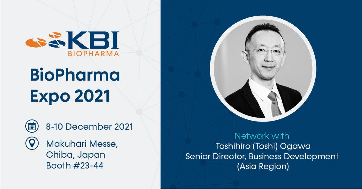 KBIBiopharma's tweet photo. Meet us in Japan! KBI’s Toshihiro Ogawa, Senior Director, Asia Region Business Development will be at the 23rd Annual #InterphexWeek in Tokyo with @JSRLifeSciences and @SelexisSA. Learn More: https://t.co/hxiBJrPSNR
#biotech #biopharma https://t.co/djqYjQGMzM