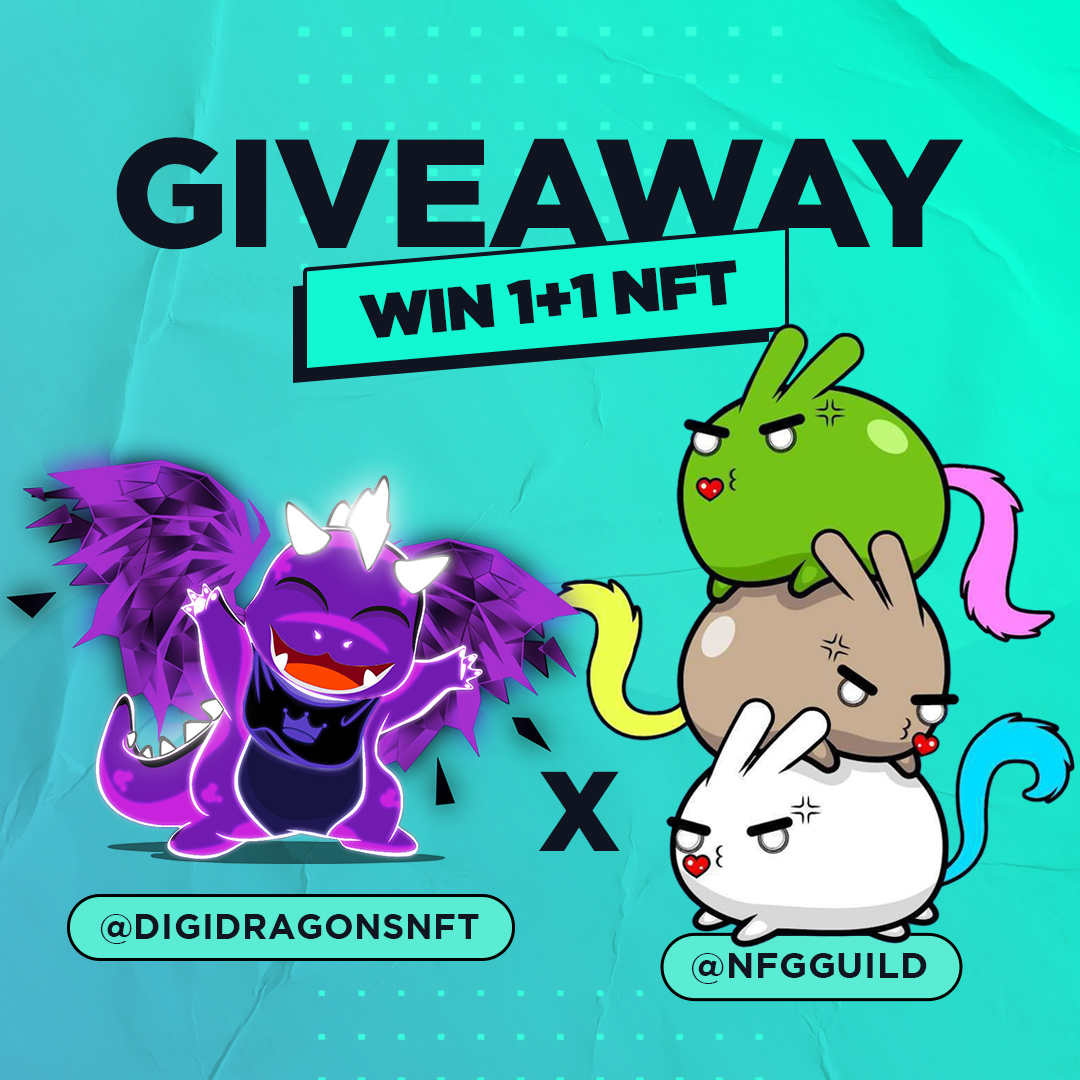 #CollabGiveaway
<a href="/NFGGuild/">Non-Fungible Guild</a> x <a href="/DigiDragonsNFT/">META LEVENDI</a> 

Chibis are cute, and Digi Dragons are even cuter! 😍

We’re giving away 1 Chibi NFT &amp; 1 Digi Dragons NFT 

1️⃣ Follow <a href="/NFGGuild/">Non-Fungible Guild</a> &amp; <a href="/DigiDragonsNFT/">META LEVENDI</a> 
2️⃣ ❤️ &amp; RT
3️⃣ Tag 3 friends

Winners 📢 in 48 hrs!

Good luck!

#NFTgiveaway #P2E