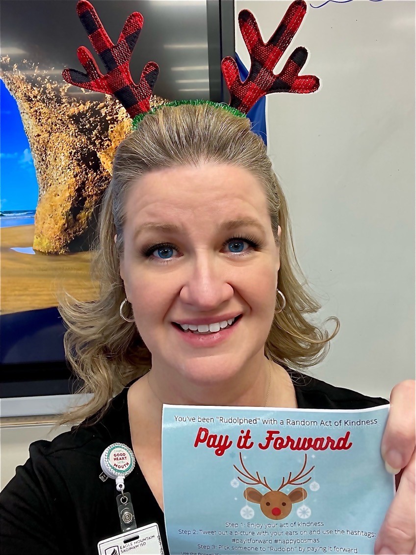 I got "Rudolphed" with my fav <a href="/sonicdrivein/">Sonic Drive-In</a> drink! What a great way to come back from break! 
Thank you 💙 <a href="/boswellhs/">Boswell High School</a> #payitforward #happybosmas