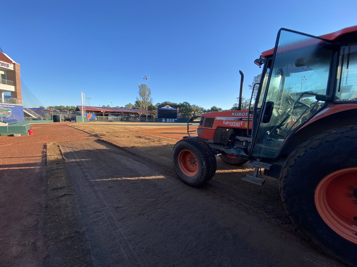 Field renovation underway <a href="/GatorsSB/">Gators Softball</a> in preparation for the busy, upcoming season. #GoGators