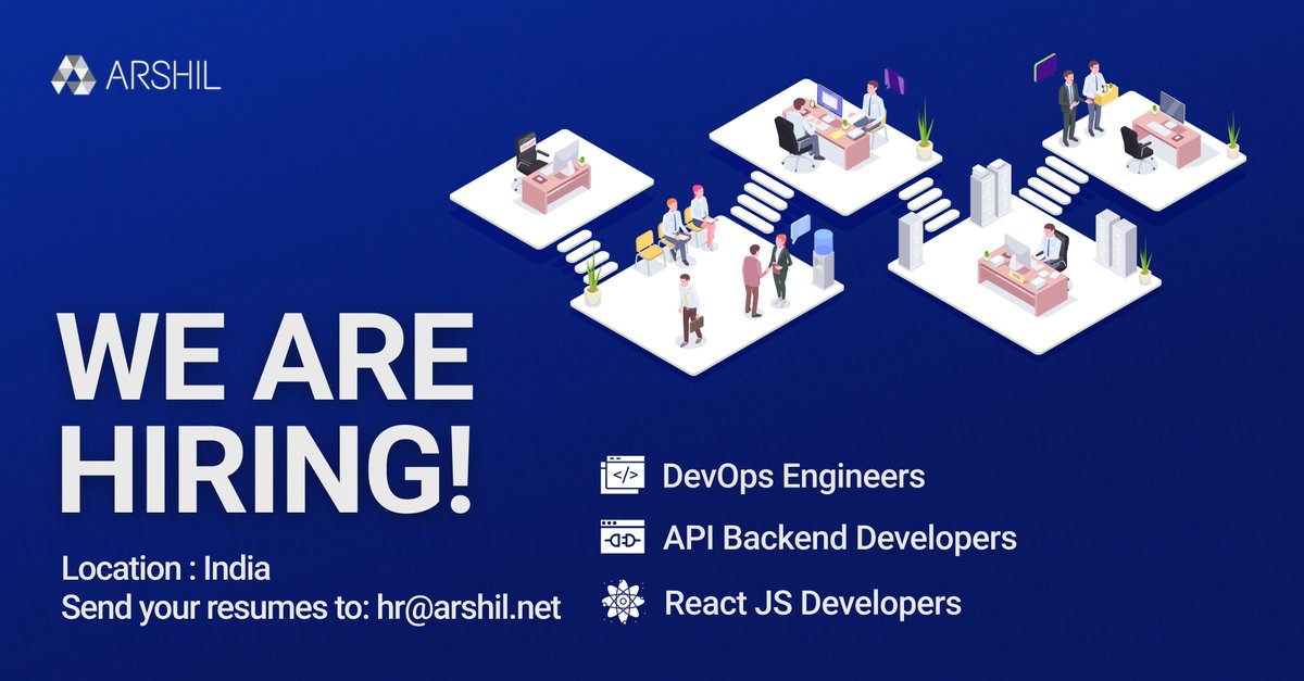 arshilllc's tweet photo. #WeAreHiring!
To all #DevOps Engineers, API Backend Developers and React JS Developers out there, if you are looking for an exciting opportunity to work w/ a growing team of passionate individuals, look no further than #Arshil.
Write to: hr@arshil.net
#hiring #jobs #careers #hr https://t.co/U7kVKm59fN