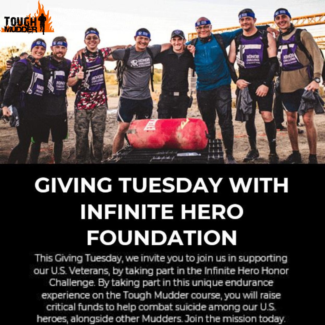 InfiniteHeroOrg's tweet photo. Take part in the Infinite Hero Honor Challenge at Tough Mudder. 🇺🇸 Start building your team now, be ready to take on the challenge in Spring 2022. 🔥💪
💥 https://t.co/iv7YqpCCVw
#infinitehero #toughmudder #IHF #honorchallenge #supportourmilitaryheroes #endurancechallenge https://t.co/RTYyk2KQQv