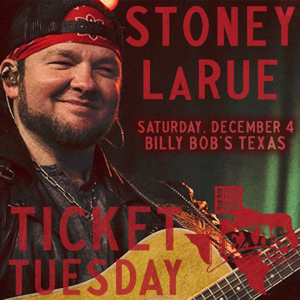#TicketTuesday
Win TWO tickets to see <a href="/stoneylarue/">stoney larue</a> at the World's Largest Honky Tonk THIS Saturday, December 4. 
To Enter: 
1) Tag a friend 
2) Repost this post 
3) Tell us your favorite Stoney LaRue song 🎶