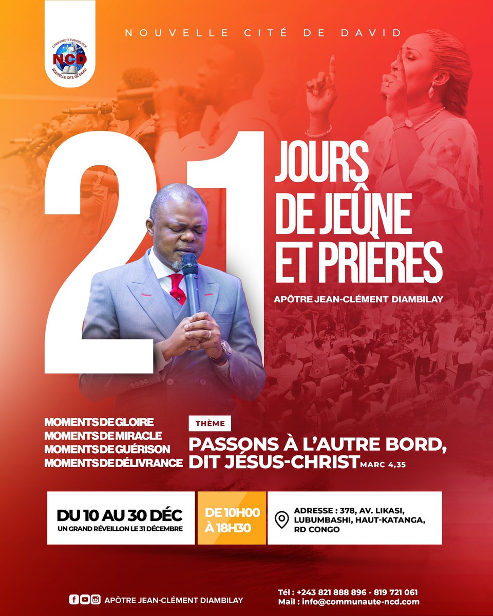 JDiambilay's tweet photo. Bienvenue dans ce programme de Prière ! https://t.co/PvQDw9YOYt