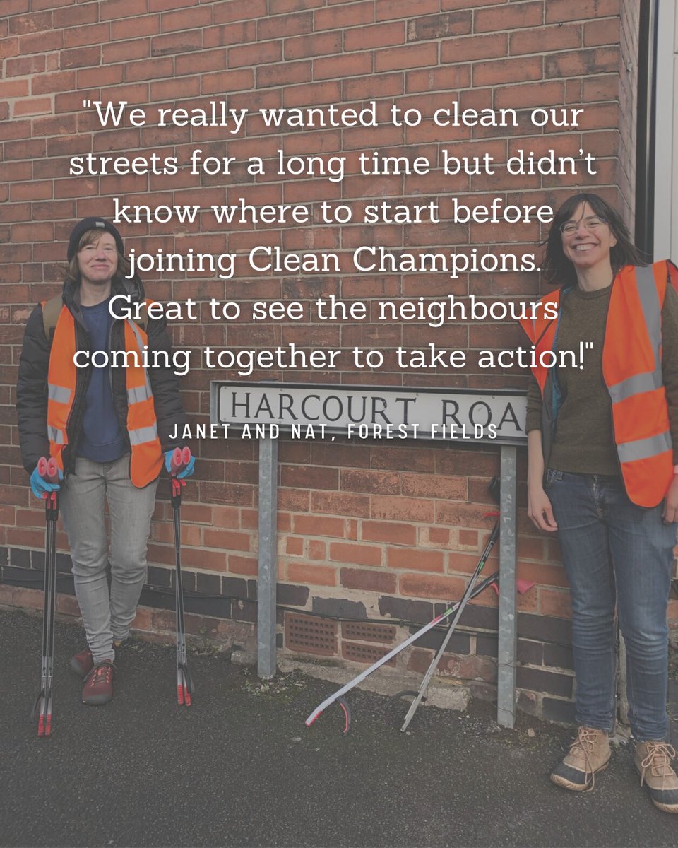 labour4berridge's tweet photo. Have you ever thought about being a #CleanChampion? You'll get equipment & support from @MyNottingham and help to make your neighbourhood beautiful. Don't believe us, just ask Janet & Nat from Forest Fields! #MakeBerridgeBeautiful ๐๐น๐ฎ
More info here: https://t.co/MMQraXnalK https://t.co/YKvVS33KoV