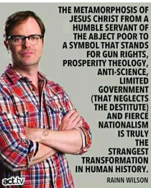 Rainn Wilson, Y'all.
I follow, do you?
