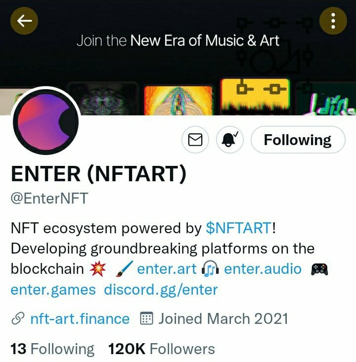 CassArt95083545's tweet photo. enter has been growing pretty fast this fast few days! Garnering around 20k followers las week!!! 
When verified?

@EnterNFT 
#EnterArmy #ENTERART #NFTART #NFTS #EnterNFT #CRYPTO #Cryptocurrency #BSC #Binance #DeFi #AutoShark #BSCGem #BSCGems #BSCStation https://t.co/0ShdMov84W