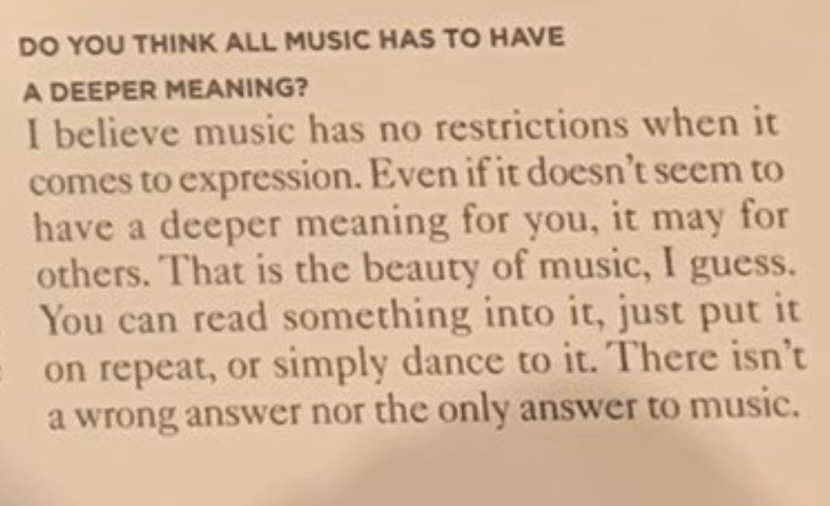 jenniedebuts's tweet photo. "I believe music has no restrictions when it comes to expression. Even if it doesn't seem to have a deeper meaning for you, it may for others. That's the beauty of music. You can read something into it... There isn't a wrong answer nor the only answer to music"

- Jennie Kim https://t.co/oksuZF8k8Q