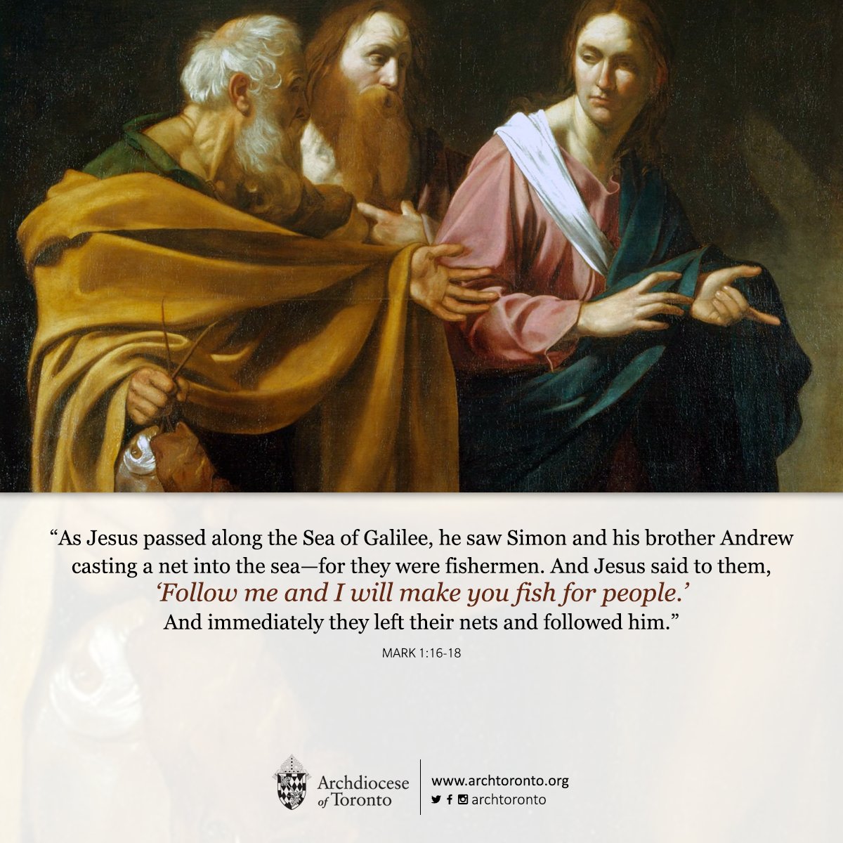 On the feast of St. Andrew, we pray that like him, we may we be open to God's call, and help bring others to Christ. #FeastDay #PrayForUs