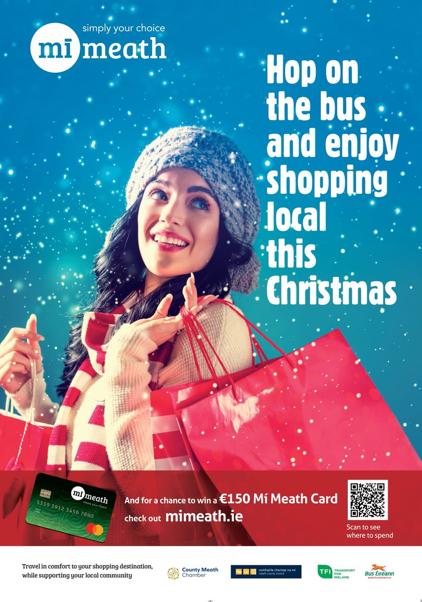 Hop on the Bus &amp; Shop Local this Christmas with a €150 Mí Meath card 🚌

To be in with a chance to win, simply share your bus journey story. Tell us where you took the bus from &amp; where you went to shop local. Further information can be found at mimeath.ie 💚💛