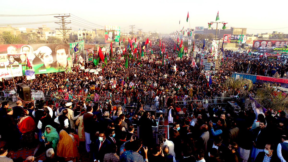 BBhuttoZardari's tweet photo. Thank you to the people of Peshawar, Khyber Pakhtunkhwa for turning out in such huge numbers to celebrate PPP’s 54th foundation day. The people have rejected selected government, its economic failures &amp; surrender to extremism. https://t.co/9PyPdssq6T